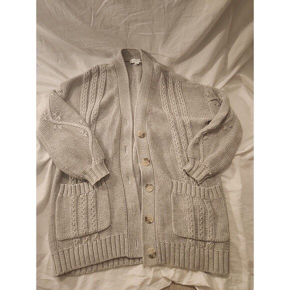 Rusty R Size 6 Grey Button Up Cardigan - Picture 1 of 8